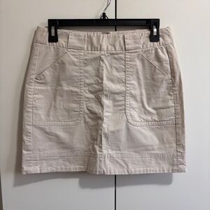 Jacob Cream Zippered Skirt